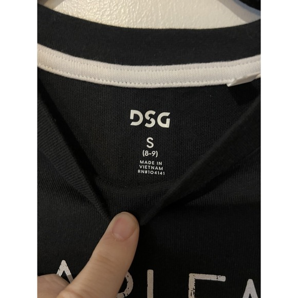 NWOT DSG Girl's Size S (8-9) Boxy Graphic Tee Black Harlem New York Basketball - Picture 3 of 5